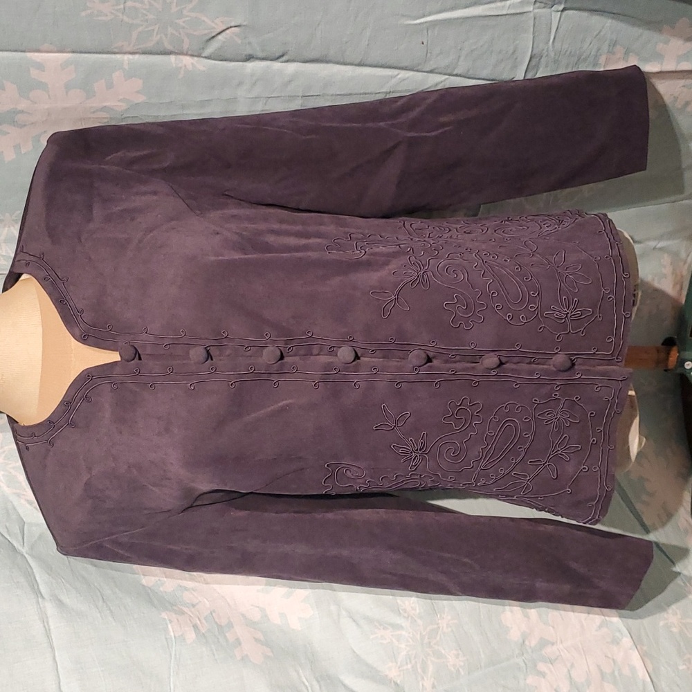Vintage Karin Steven's dark purple blazer size 14